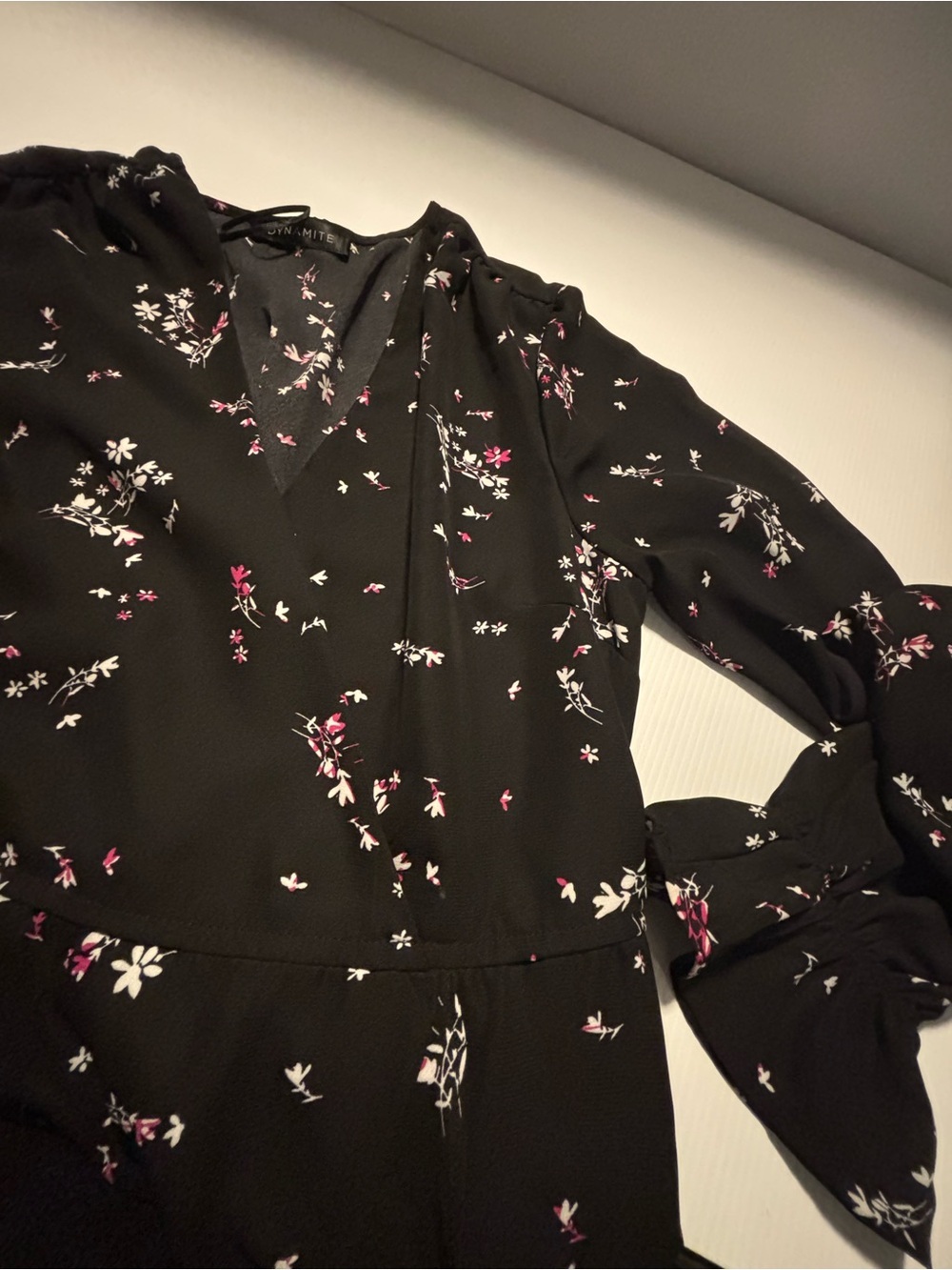 Dynamite Floral Faux Wrap Mini Dress - Picture 3 of 7